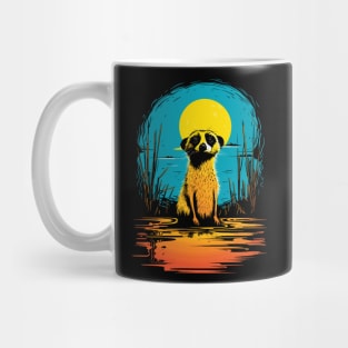 Serenity at Sunset: Cute Suricate Mug